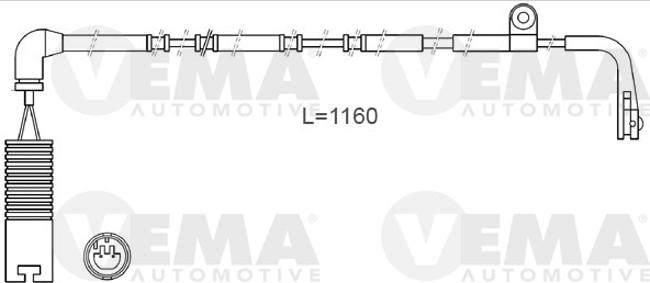 VEMA 117490 - Сигналізатор, знос гальмівних колодок avtolavka.club