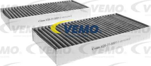 Vemo V26-31-5001 - Фільтр, повітря у внутрішній простір avtolavka.club