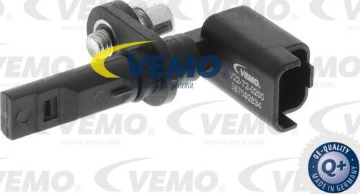 Vemo V22-72-0200 - Датчик ABS, частота обертання колеса avtolavka.club