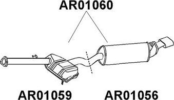 Veneporte AR01059 - Середній глушник вихлопних газів avtolavka.club