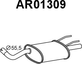 Veneporte AR01309 - Глушник вихлопних газів кінцевий avtolavka.club