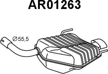 Veneporte AR01263 - Глушник вихлопних газів кінцевий avtolavka.club