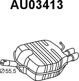 Veneporte AU03413 - Глушник вихлопних газів кінцевий avtolavka.club