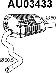 Veneporte AU03433 - Глушник вихлопних газів кінцевий avtolavka.club