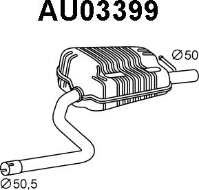 Veneporte AU03399 - Глушник вихлопних газів кінцевий avtolavka.club