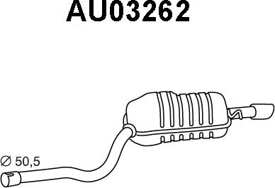 Veneporte AU03262 - Глушник вихлопних газів кінцевий avtolavka.club