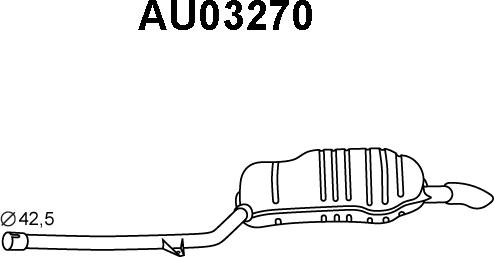 Veneporte AU03270 - Глушник вихлопних газів кінцевий avtolavka.club