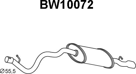 Veneporte BW10072 - Глушник вихлопних газів кінцевий avtolavka.club