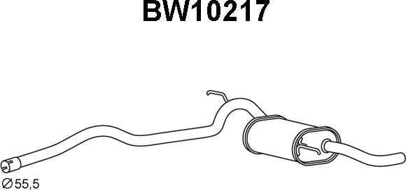 Veneporte BW10217 - Глушник вихлопних газів кінцевий avtolavka.club