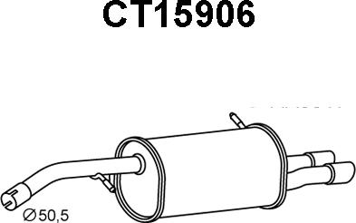 Veneporte CT15906 - Глушник вихлопних газів кінцевий avtolavka.club