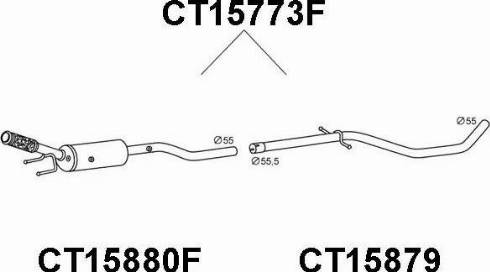 Veneporte CT15773F - Сажі / частковий фільтр, система вихлопу ОГ avtolavka.club