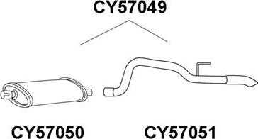 Veneporte CY57049 - Глушник вихлопних газів кінцевий avtolavka.club