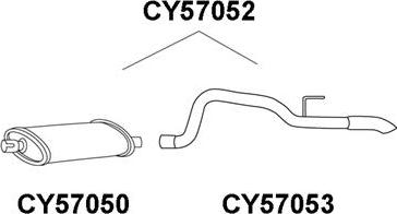 Veneporte CY57053 - Труба вихлопного газу avtolavka.club