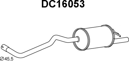 Veneporte DC16053 - Глушник вихлопних газів кінцевий avtolavka.club