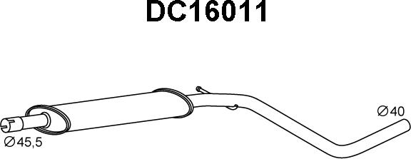 Veneporte DC16011 - Середній глушник вихлопних газів avtolavka.club