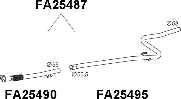 Veneporte FA25487 - Труба вихлопного газу avtolavka.club