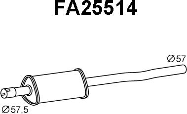 Veneporte FA25514 - Предглушітель вихлопних газів avtolavka.club