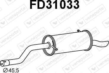 Veneporte FD31033 - Глушник вихлопних газів кінцевий avtolavka.club