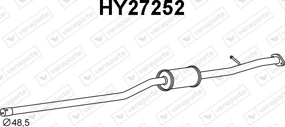 Veneporte HY27252 - Предглушітель вихлопних газів avtolavka.club