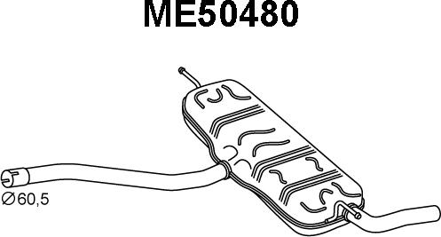 Veneporte ME50480 - Глушник вихлопних газів кінцевий avtolavka.club