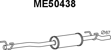 Veneporte ME50438 - Глушник вихлопних газів кінцевий avtolavka.club