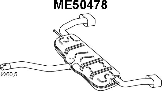 Veneporte ME50478 - Глушник вихлопних газів кінцевий avtolavka.club
