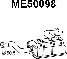 Veneporte ME50098 - Глушник вихлопних газів кінцевий avtolavka.club