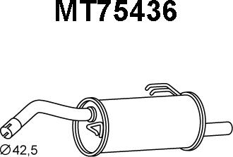 Veneporte MT75436 - Глушник вихлопних газів кінцевий avtolavka.club