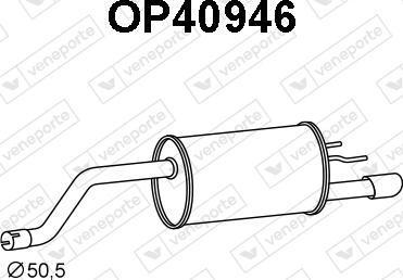 Veneporte OP40946 - Глушник вихлопних газів кінцевий avtolavka.club