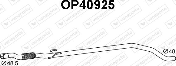 Veneporte OP40925 - Труба вихлопного газу avtolavka.club