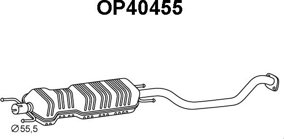 Veneporte OP40455 - Середній глушник вихлопних газів avtolavka.club