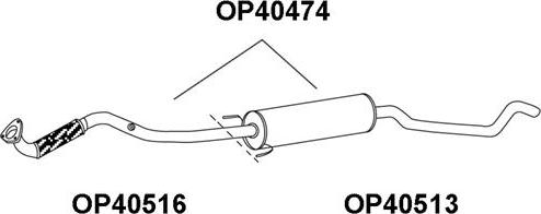 Veneporte OP40474 - Середній глушник вихлопних газів avtolavka.club