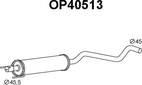 Veneporte OP40513 - Середній глушник вихлопних газів avtolavka.club