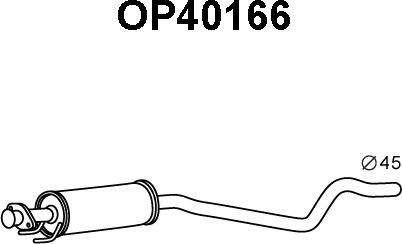 Veneporte OP40166 - Середній глушник вихлопних газів avtolavka.club