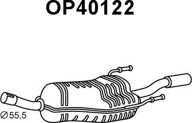 Veneporte OP40122 - Глушник вихлопних газів кінцевий avtolavka.club