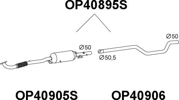Veneporte OP40895S - Сажі / частковий фільтр, система вихлопу ОГ avtolavka.club