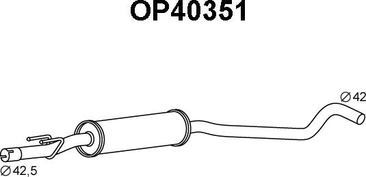 Veneporte OP40351 - Середній глушник вихлопних газів avtolavka.club