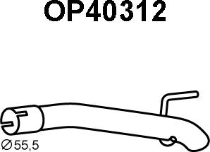 Veneporte OP40312 - Труба вихлопного газу avtolavka.club