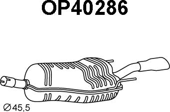 Veneporte OP40286 - Глушник вихлопних газів кінцевий avtolavka.club