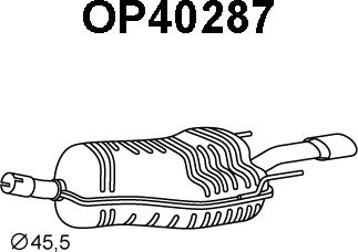 Veneporte OP40287 - Глушник вихлопних газів кінцевий avtolavka.club