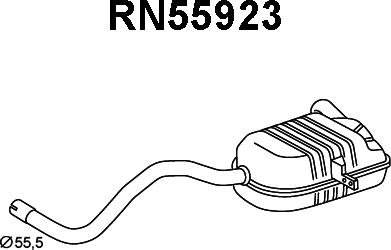 Veneporte RN55923 - Глушник вихлопних газів кінцевий avtolavka.club