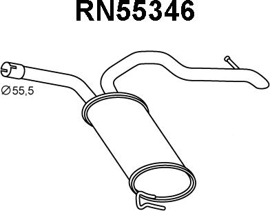 Veneporte RN55346 - Глушник вихлопних газів кінцевий avtolavka.club