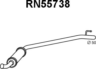 Veneporte RN55738 - Середній глушник вихлопних газів avtolavka.club