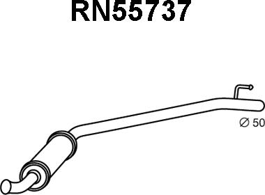 Veneporte RN55737 - Середній глушник вихлопних газів avtolavka.club