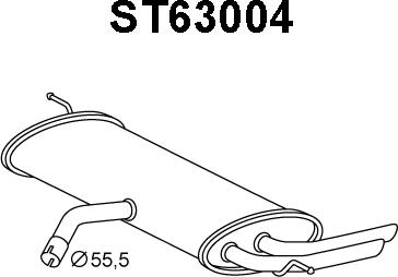 Veneporte ST63004 - Глушник вихлопних газів кінцевий avtolavka.club