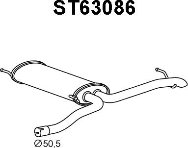 Veneporte ST63086 - Глушник вихлопних газів кінцевий avtolavka.club