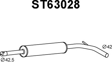 Veneporte ST63028 - Середній глушник вихлопних газів avtolavka.club