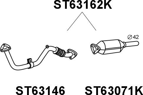Veneporte ST63162K - Каталізатор avtolavka.club