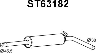 Veneporte ST63182 - Середній глушник вихлопних газів avtolavka.club