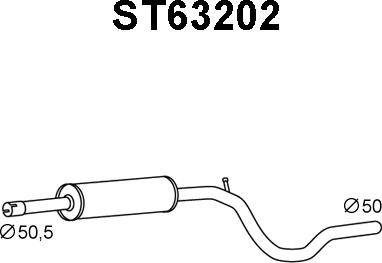 Veneporte ST63202 - Предглушітель вихлопних газів avtolavka.club